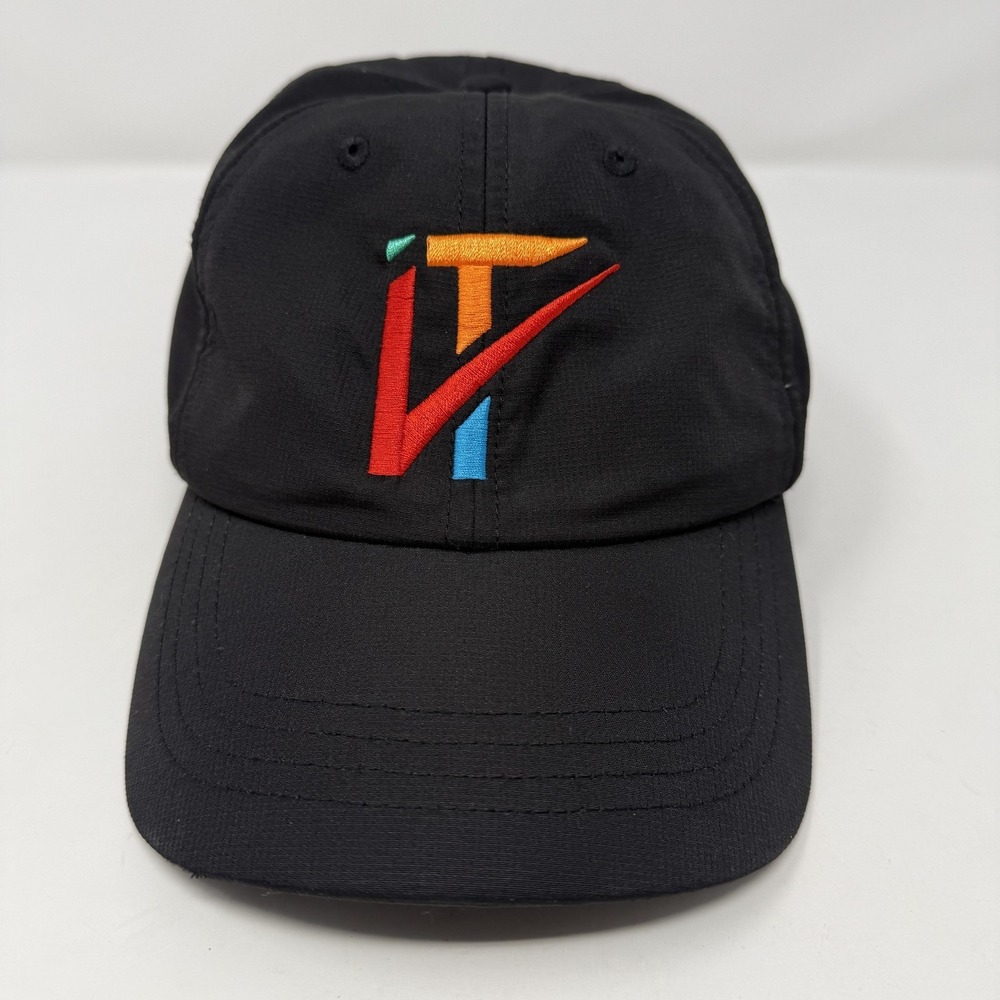 Kinetic IT Hat Cap Strap Back Black Embroidered Mens One Size Ahead Baseball
